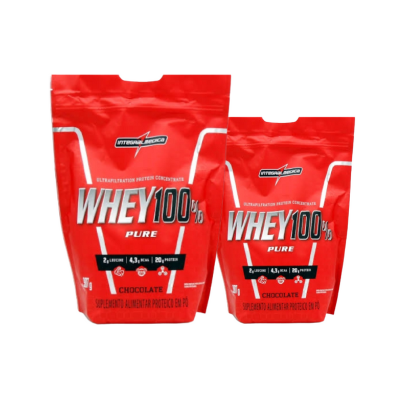 2 Un Whey Protein 100% Concentrado Integralmédica 900g Refil